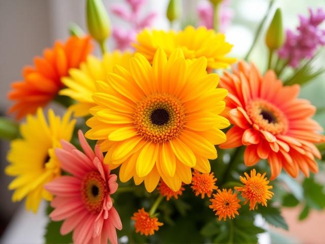 Arreglo floral vibrante y alegre, ideal para celebrar cumpleaños.